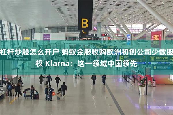 杠杆炒股怎么开户 蚂蚁金服收购欧洲初创公司少数股权 Klarna：这一领域中国领先